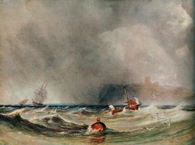 Storm bij Whitby, 1851 door Anthony Vandyke Copley Fielding
