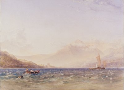 Het hoofd van Loch Fyne, met Dindarra Castle, 1850 door Anthony Vandyke Copley Fielding