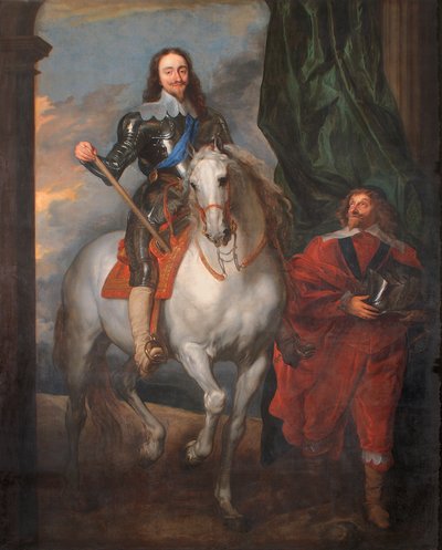 Karel I te Paard met M. De St. Antoine door Anthony van (after) Dyck