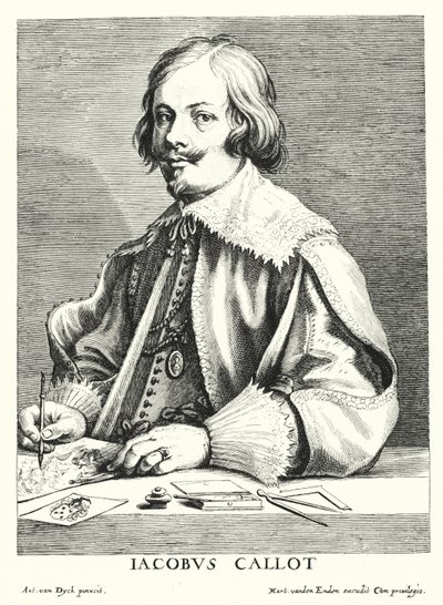 Jacques Callot, Franse tekenaar en graveur door Anthony van (after) Dyck