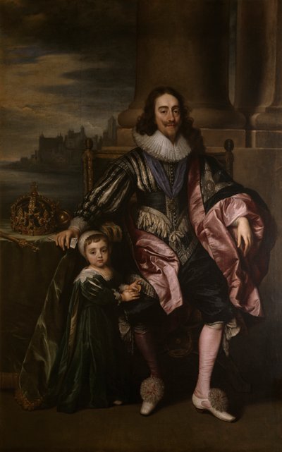 Koning Karel I en Prins Karel door Anthony van (after) Dyck