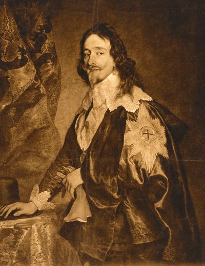 Portret van Charles I door Anthony van (after) Dyck