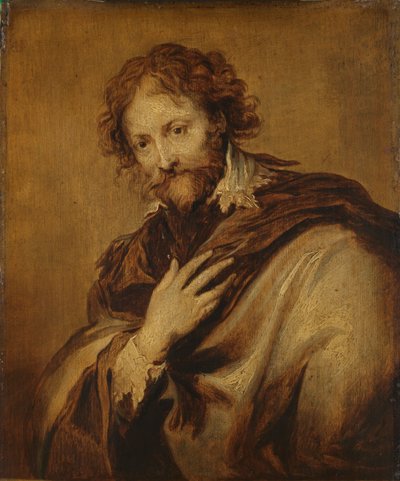 Portret van Peter Paul Rubens (1577-1640) door Anthony van (after) Dyck