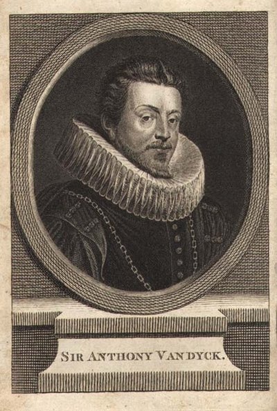 Sir Anthony van Dyck (1599-1641) (gravure) door Anthony van (after) Dyck