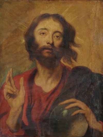 Christus als Verlosser van de Wereld door Anthony van Dyck (after)