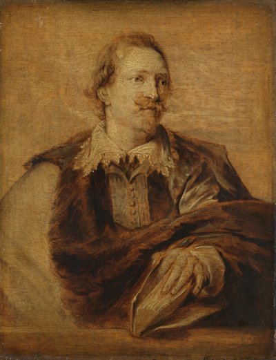 Portret van Jan Gaspar Gevaerts (1593-1666) door Anthony van Dyck (after)