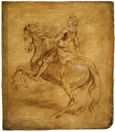 Een man te paard, ca. 1630 door Anthony van Dyck