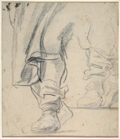 De laarzen en mantel van een man door Anthony van Dyck