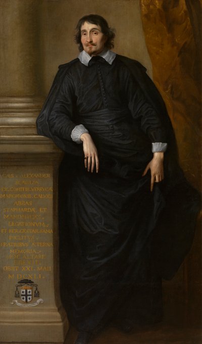 Caesar Alexander Scaglia, abt van Staffarda, ca. 1634 door Anthony van Dyck