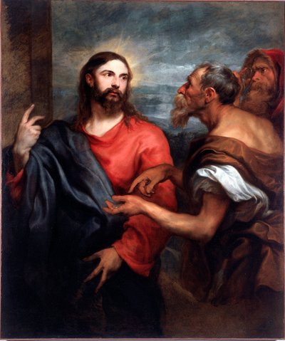 Christus heeft de munt of de betaling van de belasting door Anthony van Dyck