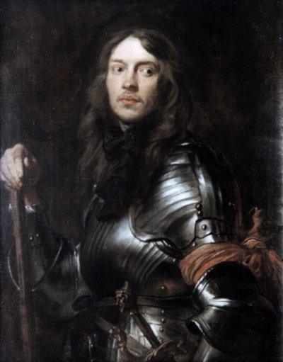 Commandant in harnas, met een rode sjaal, ca. 1625-1627 door Anthony van Dyck