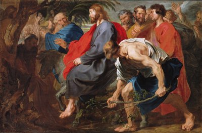 Intocht van Christus in Jeruzalem, ca. 1617 door Anthony van Dyck
