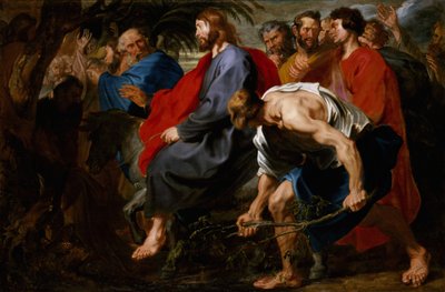 Intocht van Christus in Jeruzalem door Anthony van Dyck