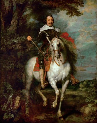 Ruiterportret van Francisco de Moncada 1586-1635, Markies van Aytona en Graaf van Ossuna door Anthony van Dyck