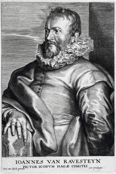 Ioannes van Ravesteyn - Pictor Iconvm Hagae Comitis door Anthony van Dyck