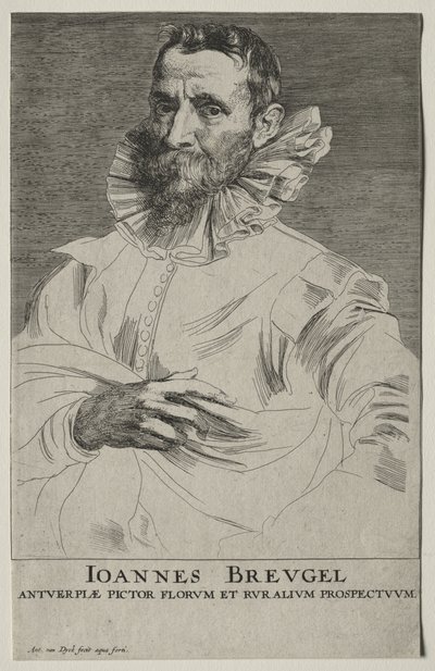 Portret van Jan Brueghel door Anthony van Dyck