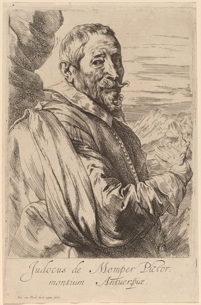 Jodocus de Momper, waarschijnlijk 1626-1641 door Anthony van Dyck