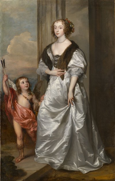 Lady Mary Villiers, later hertogin van Richmond en Lennox (1622-1685), met Charles Hamilton, Lord Arran, ca. 1637 door Anthony van Dyck