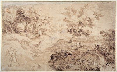 Landschap in de stijl van Titiaan door Anthony van Dyck