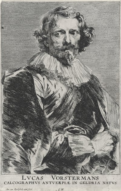 Lucas Vosterman, 1628-1632 door Anthony van Dyck