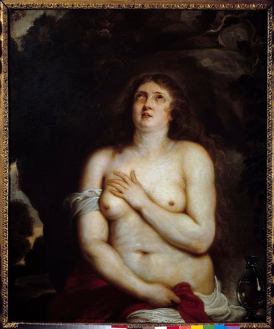 Madeleine. Weergave van Sint Maria Magdalena in extase door Anthony van Dyck
