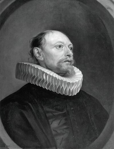 Man met een kraag door Anthony van Dyck