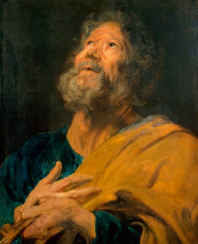 Petrus de Apostel, 1617-1618 door Anthony van Dyck