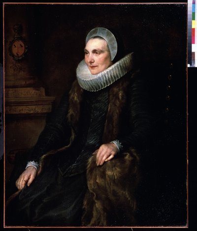 Portret van Maria Bosschaert door Anthony van Dyck