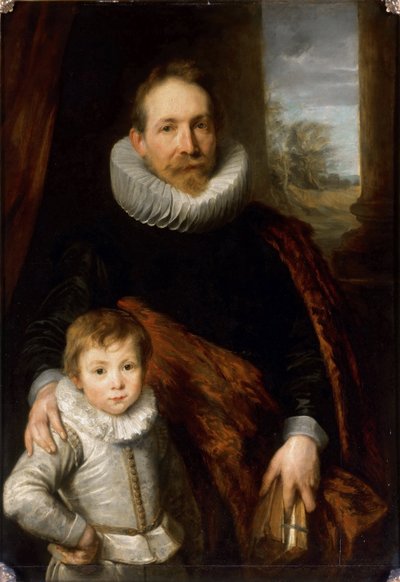 Portret van Jean Richardot (1540-1609) en zijn zoon door Anthony van Dyck