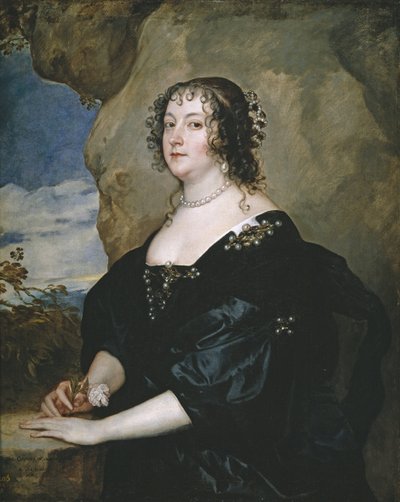 Portret van Beatrice, Gravin van Oxford door Anthony van Dyck
