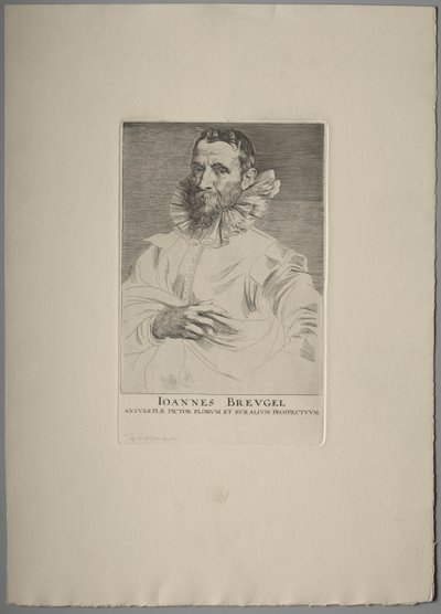 Portret van Jan Brueghel door Anthony van Dyck