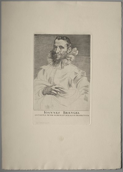 Portret van Jan Brueghel door Anthony van Dyck