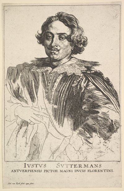 Portret van Justus Suttermans, 17e eeuw door Anthony van Dyck