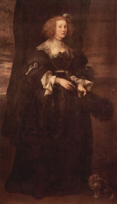 Portret van Maria de Raet door Anthony van Dyck