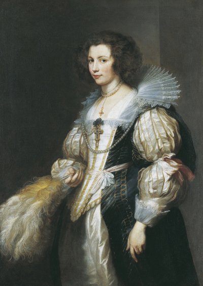 Portrait of Maria de Tassis (1611-1638), c.1629-1630 (oil on canvas) door Anthony van Dyck
