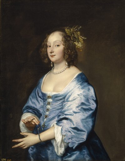 Portret van Mary née Ruthven, Lady van Dyck door Anthony van Dyck