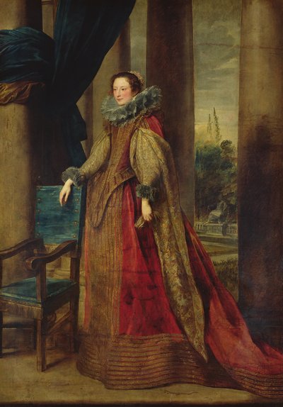 Portret van een dame, vermoedelijk de markiezin Geromina Spinola-Doria de Genes door Anthony van Dyck
