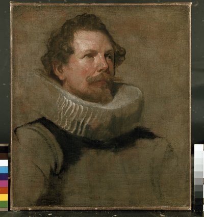 Portret van een man met een molensteenkraag, 17e eeuw door Anthony van Dyck