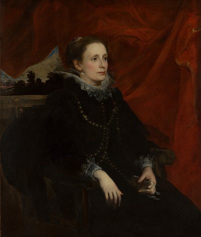 Portret van een Vrouw, Genoemd de Marchesa Durazzo, waarschijnlijk ca. 1622-25 door Anthony van Dyck