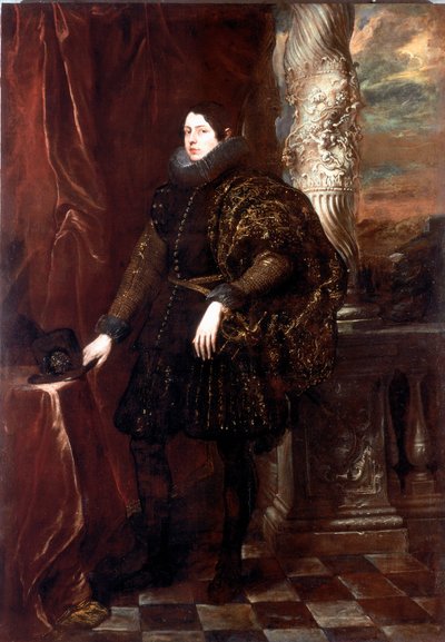 Portret van een heer van de Spinola familie of portret van een jonge patriciër Schilderij door Antonie Van Dyck (1599-1641) 1623-1625 ca. Dim. 243x170 cm Genua, Galleria di Palazzo Rosso door Anthony van Dyck