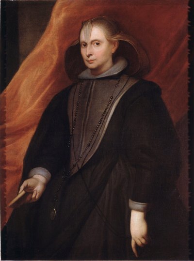 Portret van een dame uit Genua door Anthony van Dyck