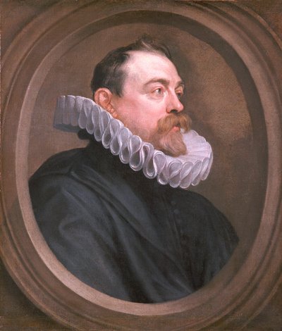 Portret van een man, buste lengte door Anthony van Dyck