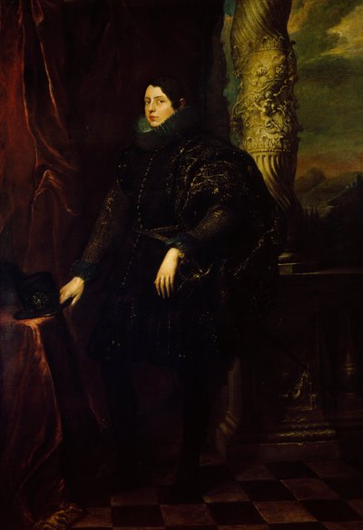 Portret van een jonge man uit Casa Spinola, ca. 1622 door Anthony van Dyck