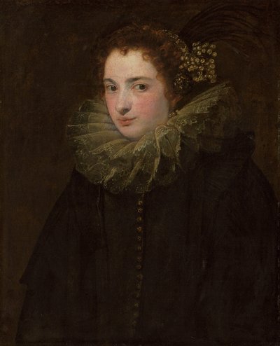 Portret van een onbekende vrouw door Anthony van Dyck
