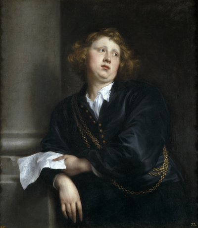 Portret van de Componist en Organist Henricus Liberti 1610-1669 door Anthony van Dyck