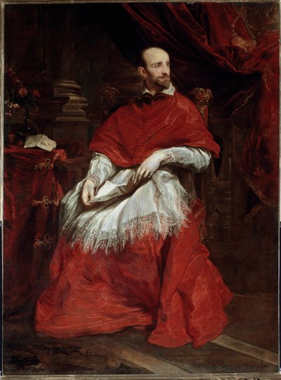 Portret van de Italiaanse kardinaal en historicus Guido Bentivoglio door Anthony van Dyck