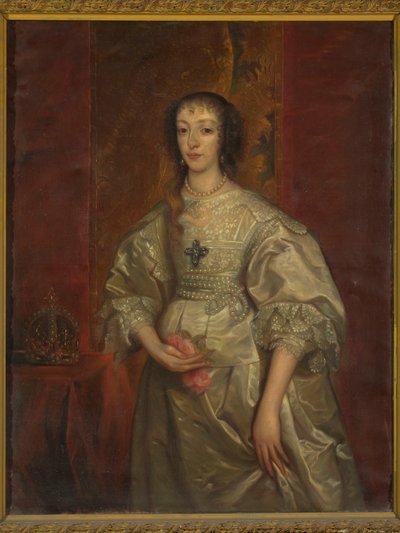 Portret van Henriëtta Maria (1609-1699), koningin van Engeland door Anthony van Dyck
