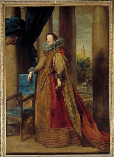 Vermoedelijk portret van de markiezin Geromina Spinola Doria van Genua door Anthony van Dyck