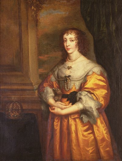 Koningin Henrietta Maria, ca. 1633 door Anthony van Dyck
