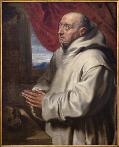 Heilige Bruno (Bruno de Kartuizer, circa 1030-1101). Schilderij door Antoine Van Dyck (1599-1641), olieverf op doek door Anthony van Dyck